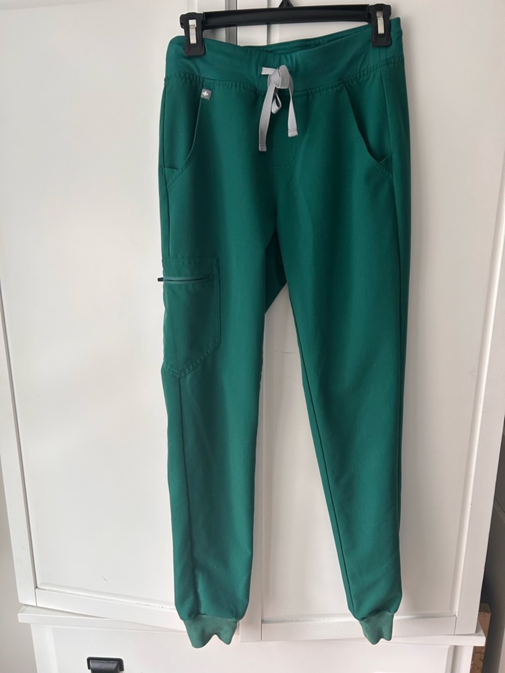 Figs Teal Drawstring Cargo Jogger Pants